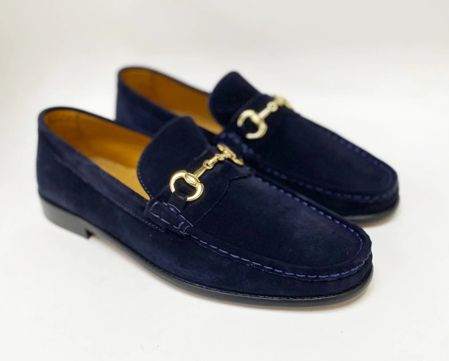 Pelle Wildleder Loafer Marineblau
