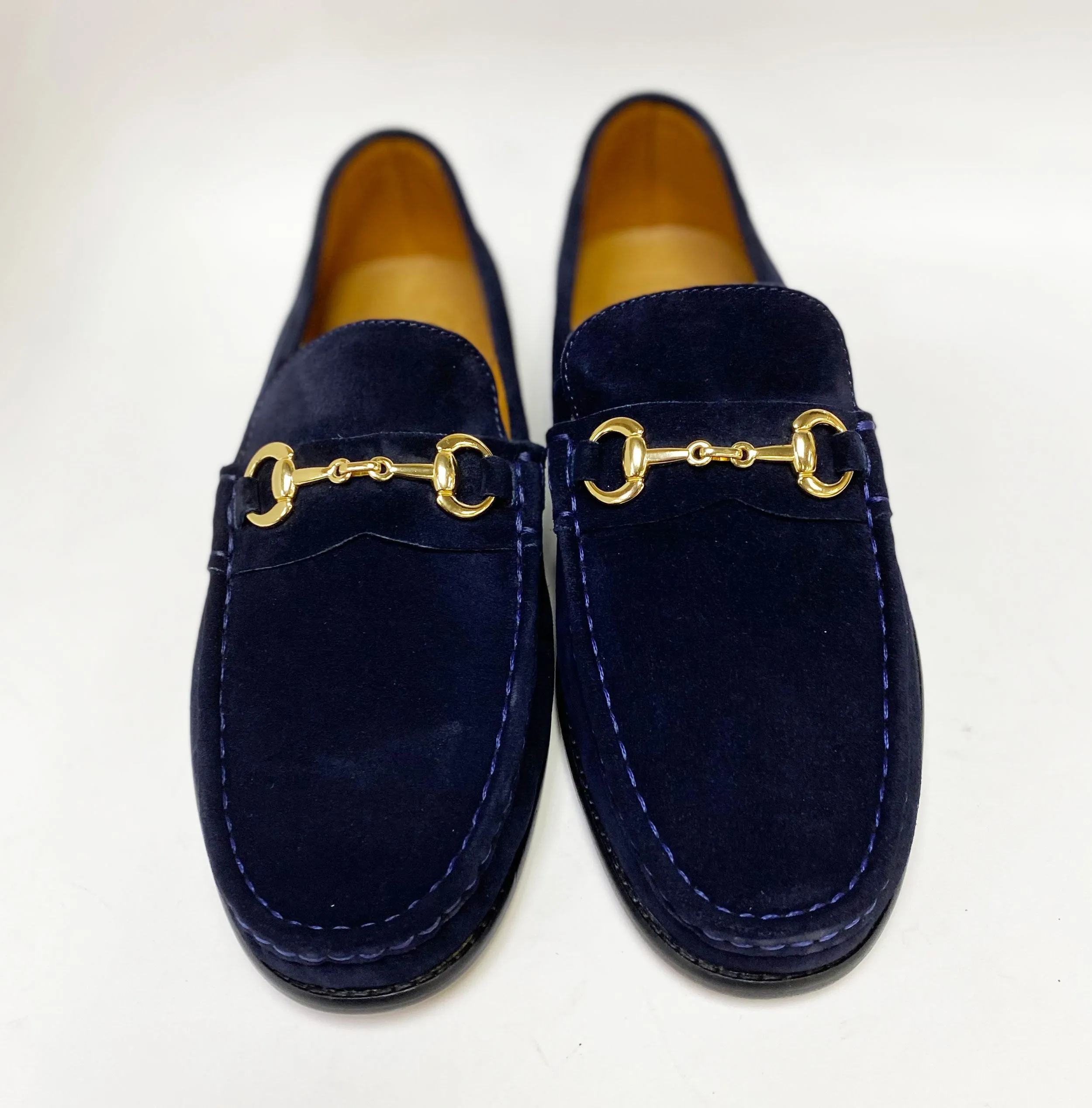 Pelle Wildleder Loafer Marineblau