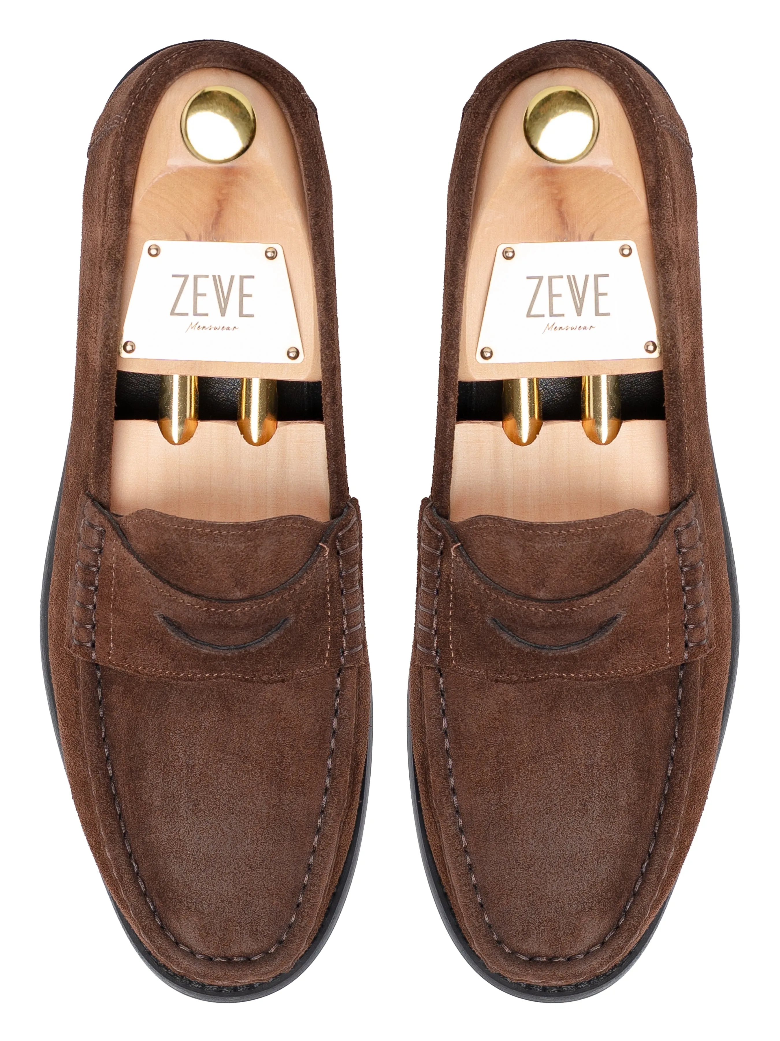 Penny Moccasin Loafer - Tabakbraunes Wildleder
