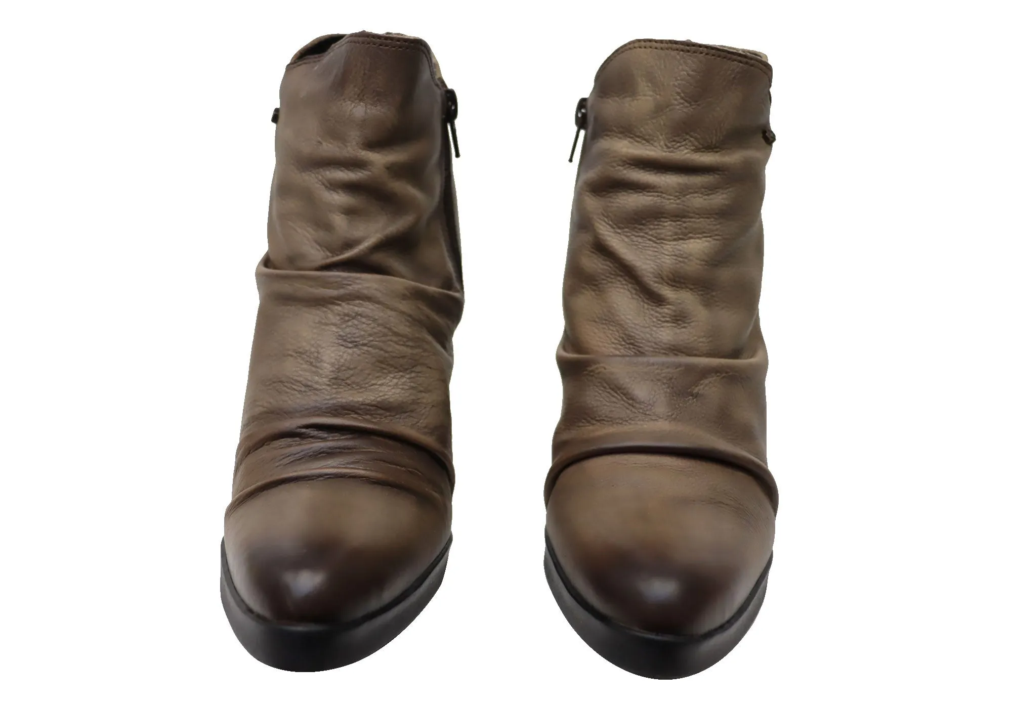 Perlatto Hilton Damen Bequeme Leder-Knöchelstiefel Hergestellt in Brasilien Perlatto Schuhe