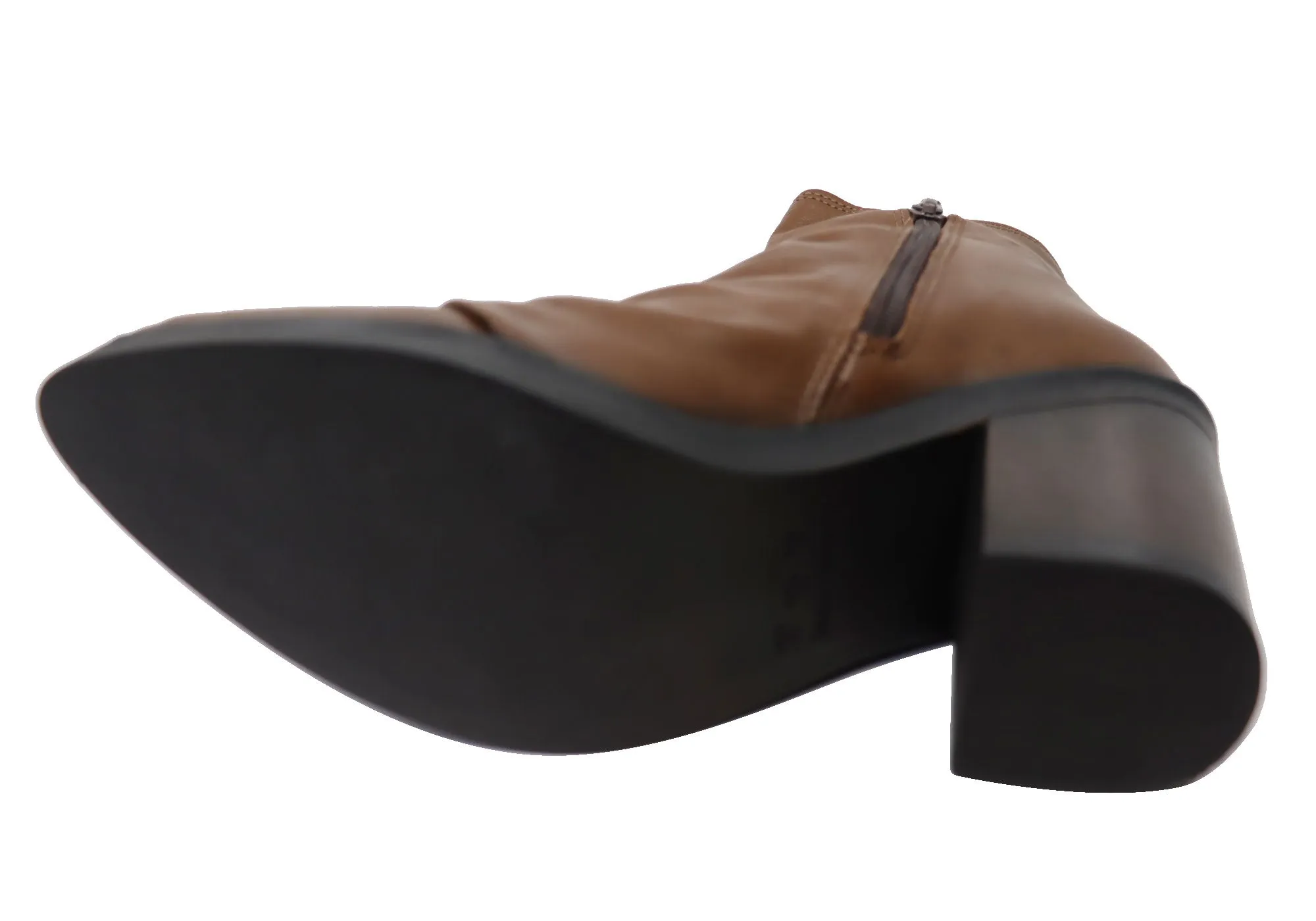 Perlatto Hilton Damen Bequeme Leder-Knöchelstiefel Hergestellt in Brasilien Perlatto Schuhe