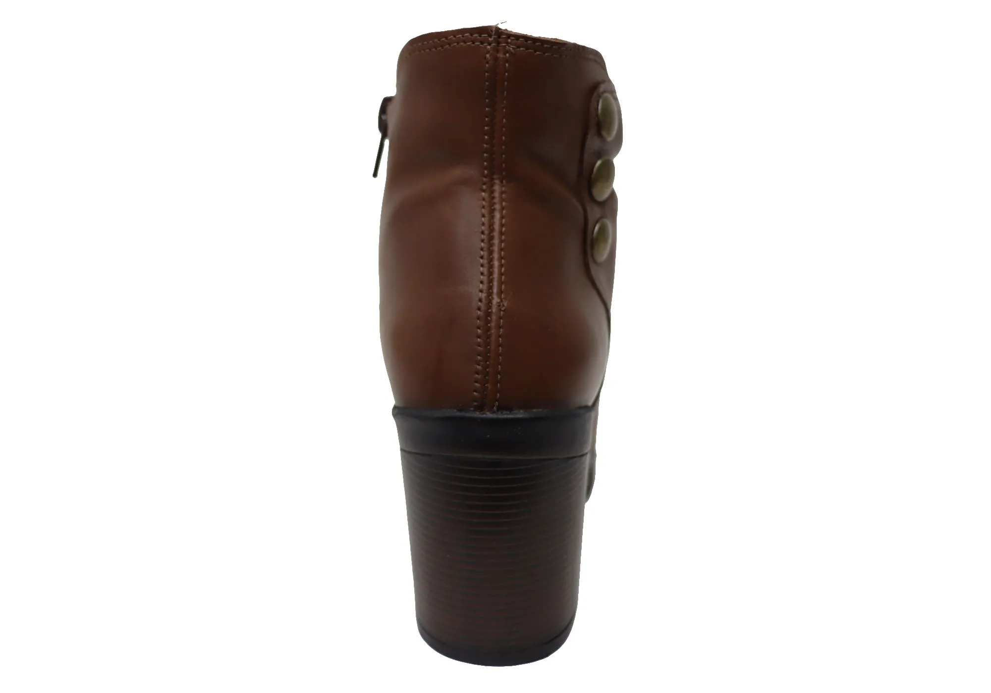 Perlatto Hilton Damen Bequeme Leder-Knöchelstiefel Hergestellt in Brasilien Perlatto Schuhe