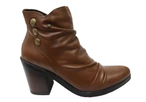 Perlatto Hilton Damen Bequeme Leder-Knöchelstiefel Hergestellt in Brasilien Perlatto Schuhe