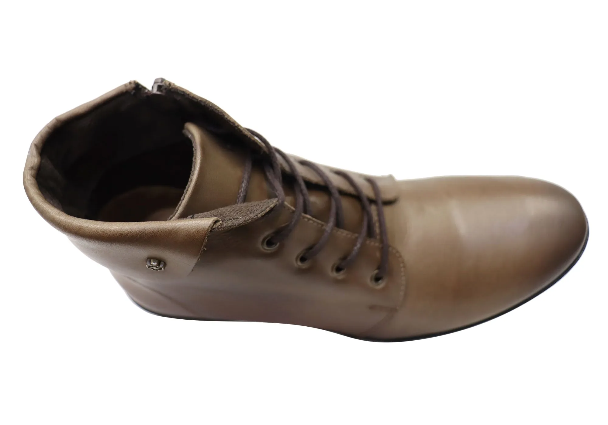 Perlatto Marie Damen Bequeme Leder Knöchelstiefel Hergestellt in Brasilien Perlatto Schuhe