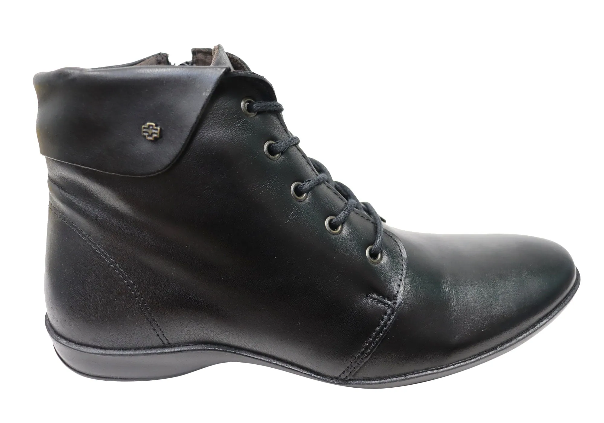 Perlatto Marie Damen Bequeme Leder Knöchelstiefel Hergestellt in Brasilien Perlatto Schuhe