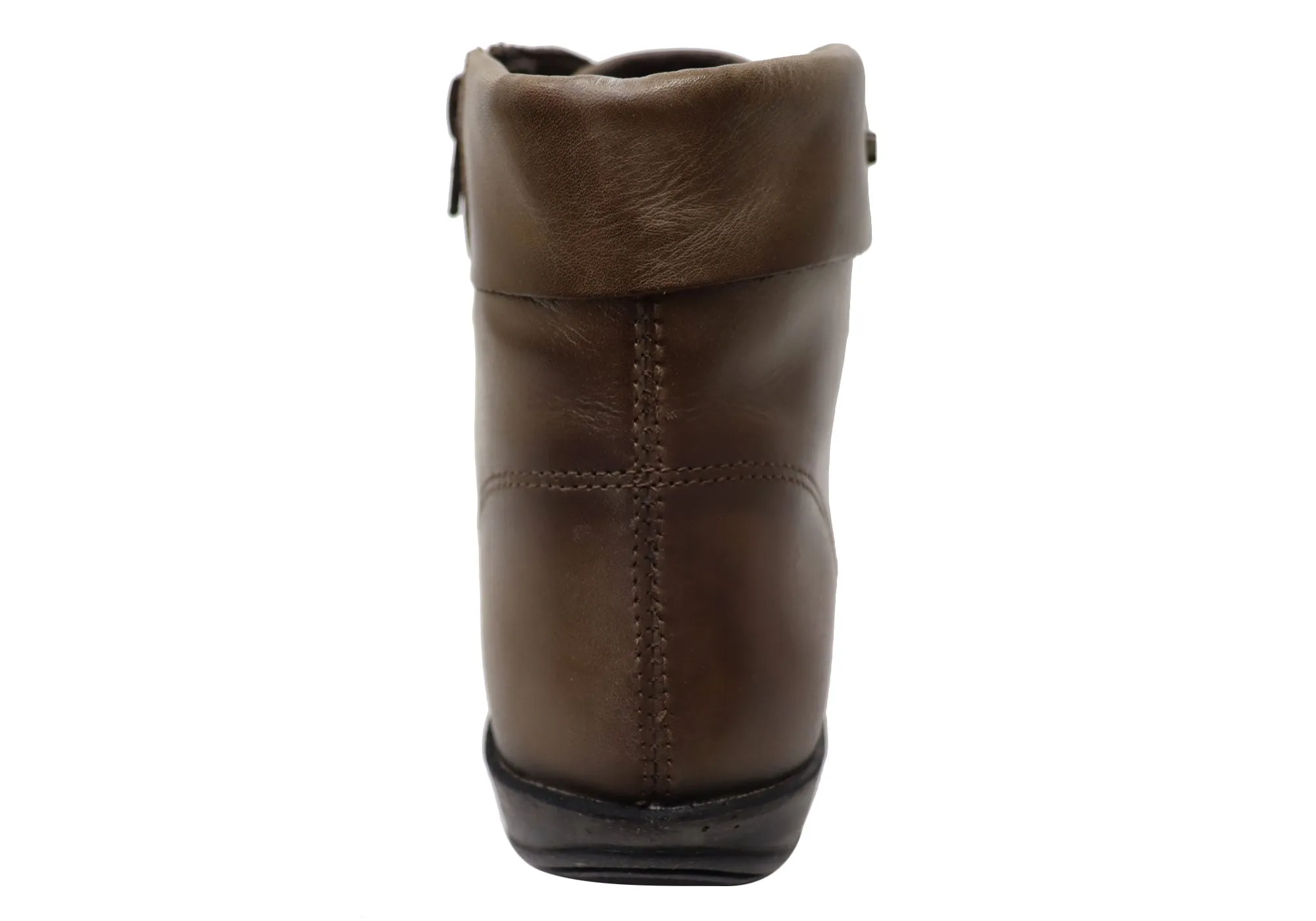 Perlatto Marie Damen Bequeme Leder Knöchelstiefel Hergestellt in Brasilien Perlatto Schuhe