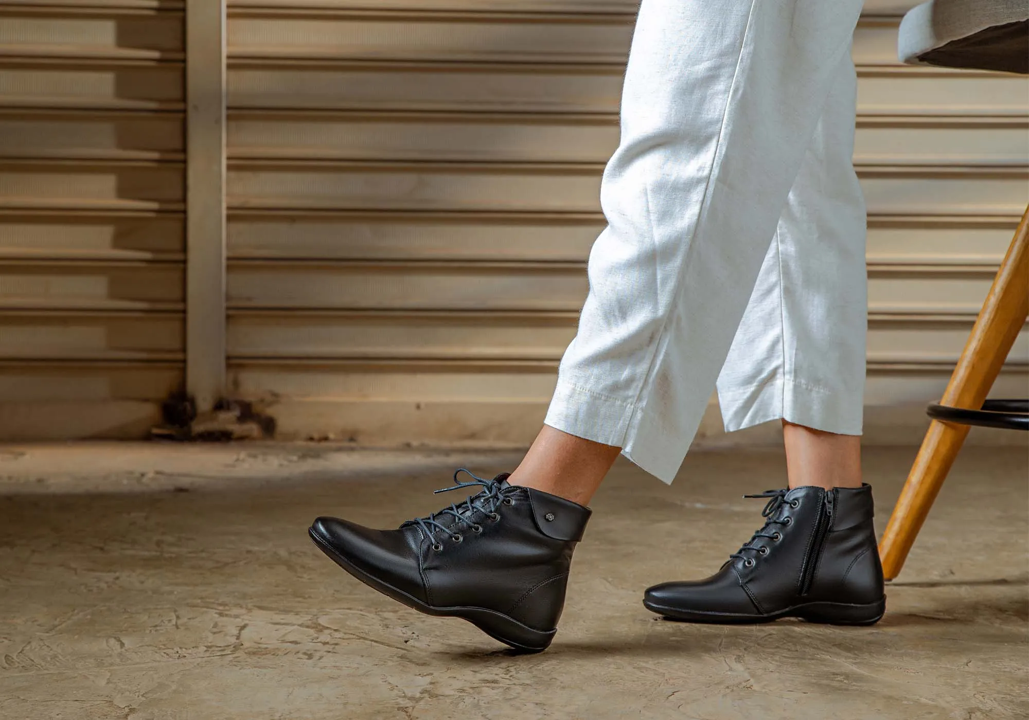 Perlatto Marie Damen Bequeme Leder Knöchelstiefel Hergestellt in Brasilien Perlatto Schuhe