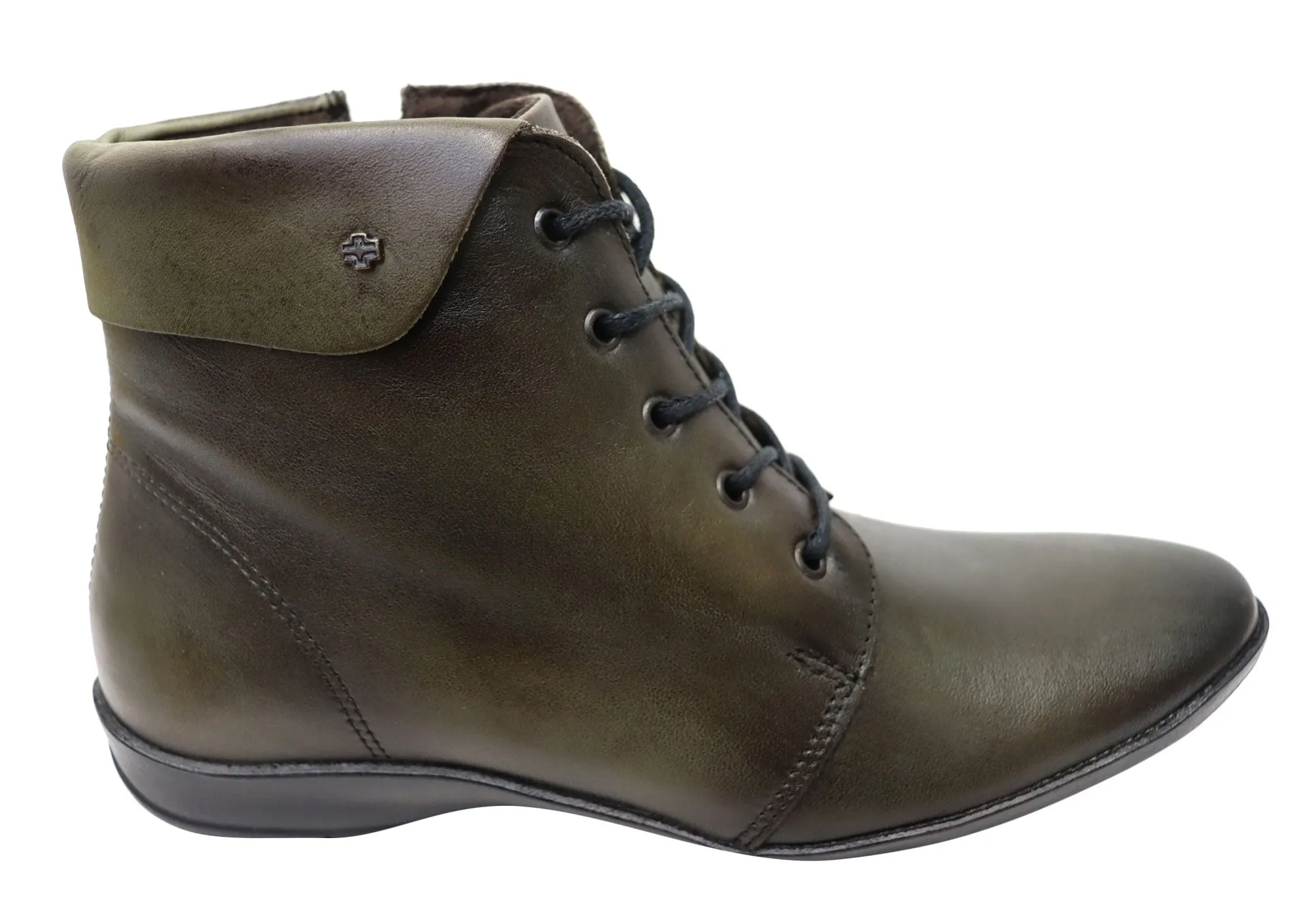 Perlatto Marie Damen Bequeme Leder Knöchelstiefel Hergestellt in Brasilien Perlatto Schuhe