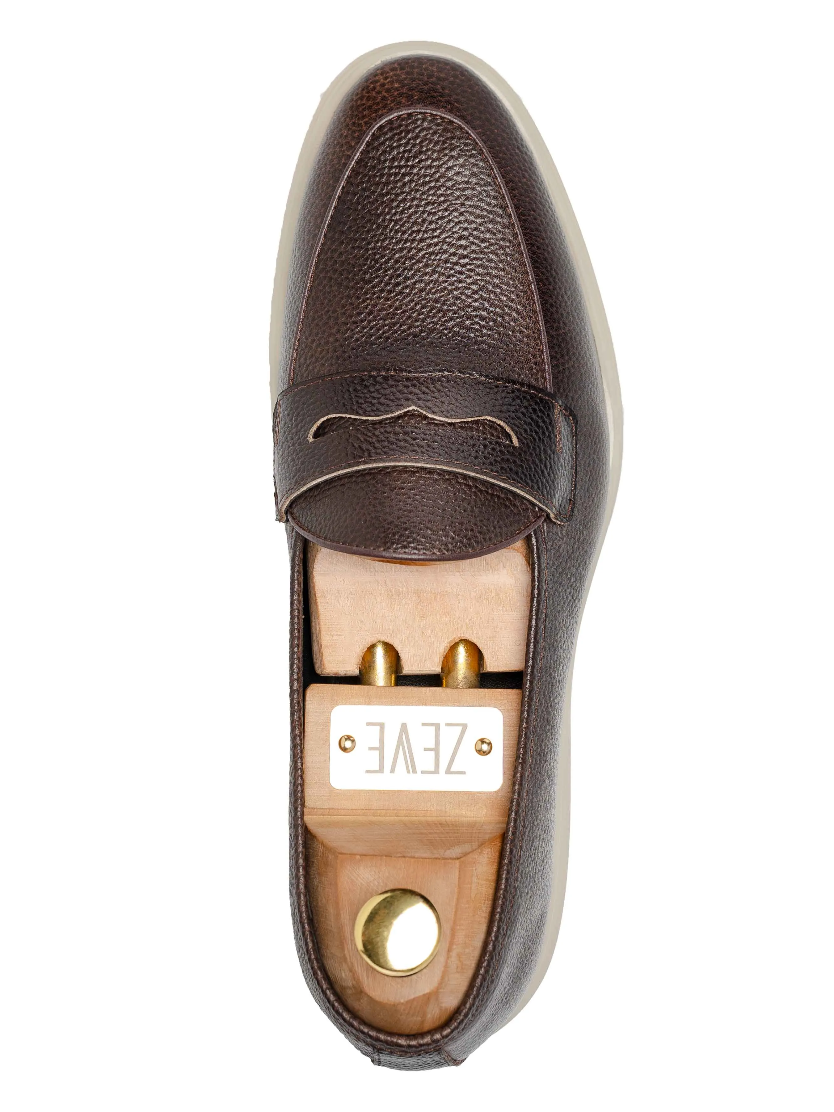 Pietro Belgian Loafer - Kaffee-Pebble-Grain-Leder (Soflex-Sohle)