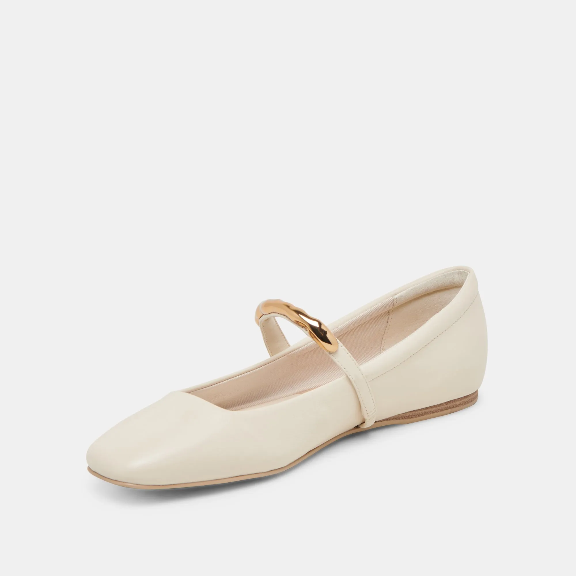 RADYA BALLETTFLATS CREME LEDER
