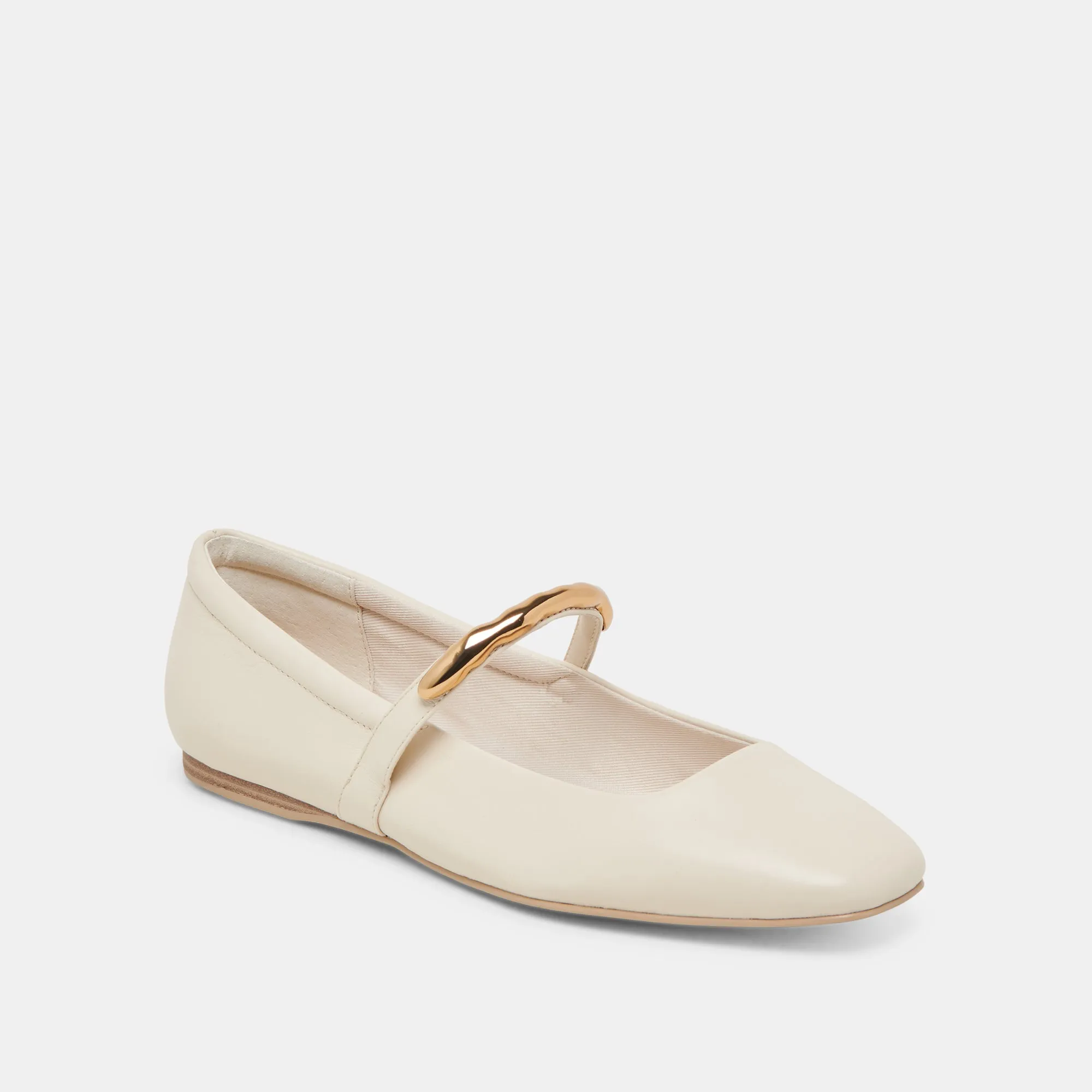 RADYA BALLETTFLATS CREME LEDER