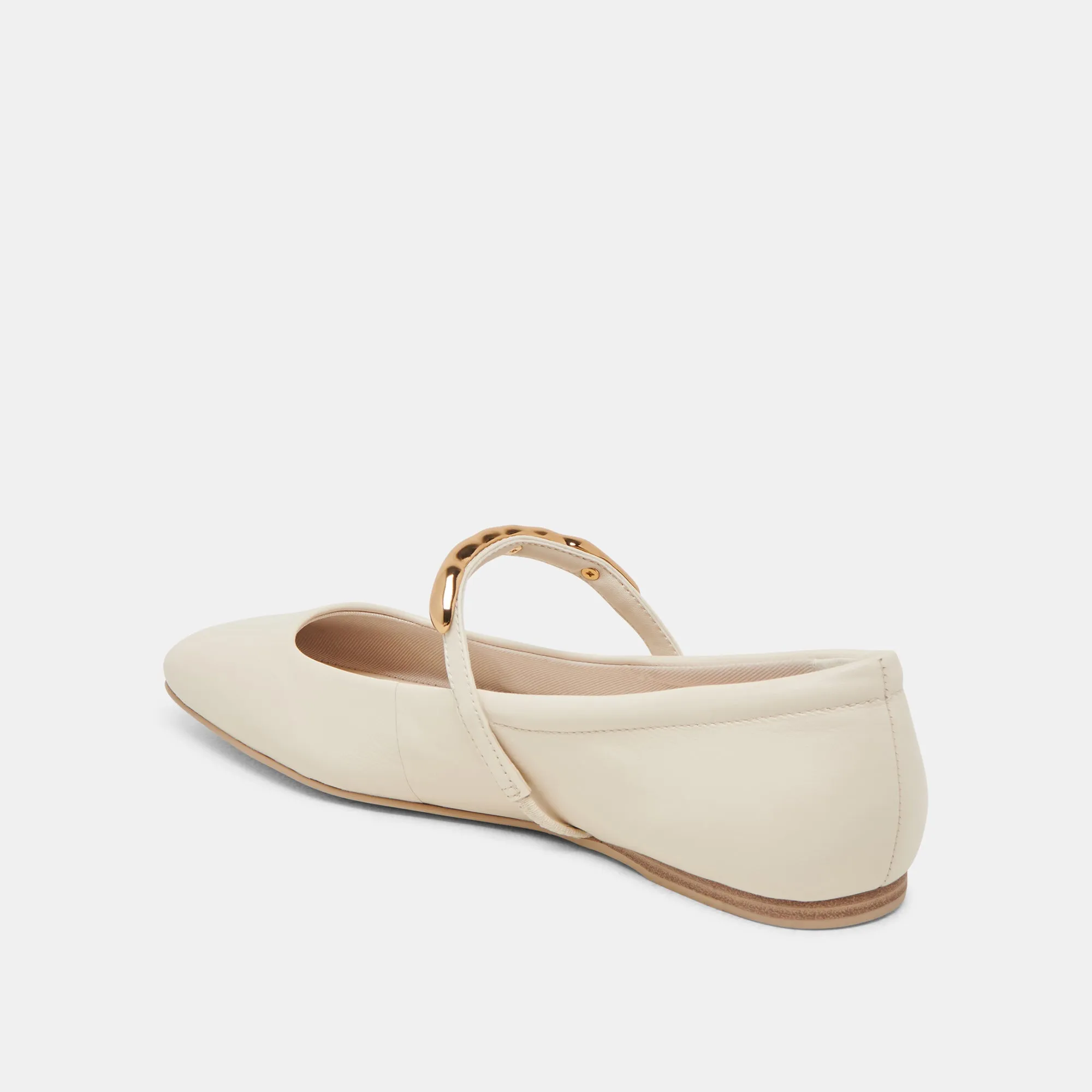 RADYA BALLETTFLATS CREME LEDER