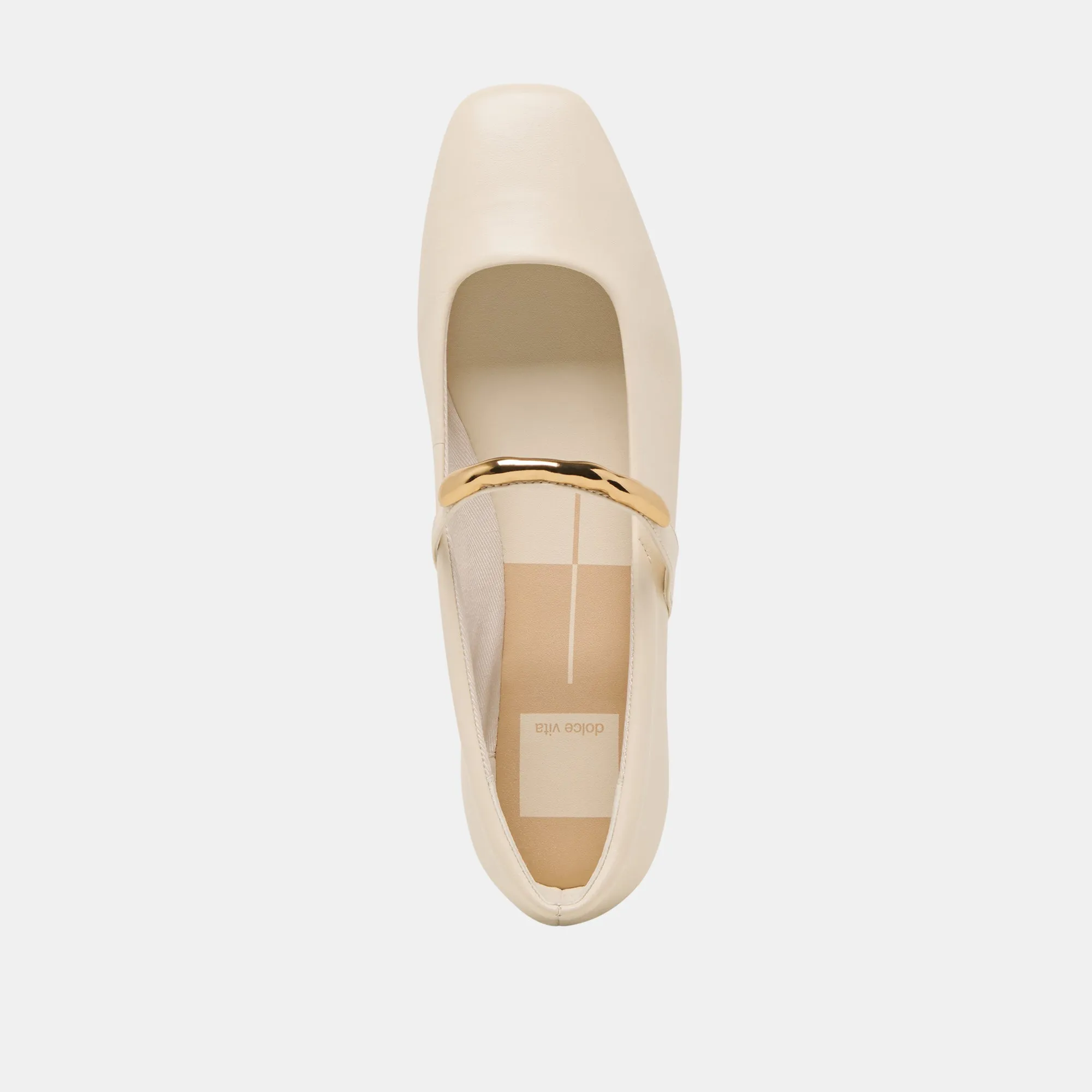 RADYA BALLETTFLATS CREME LEDER