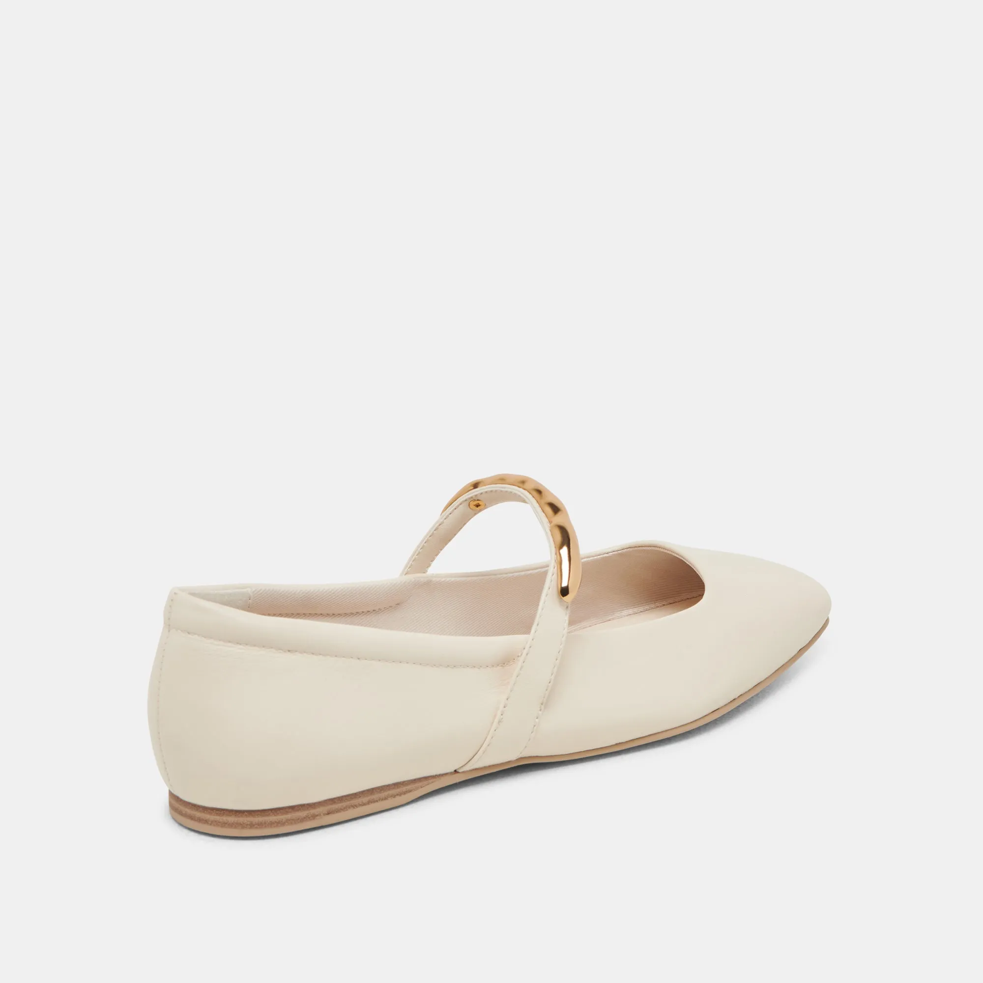 RADYA BALLETTFLATS CREME LEDER