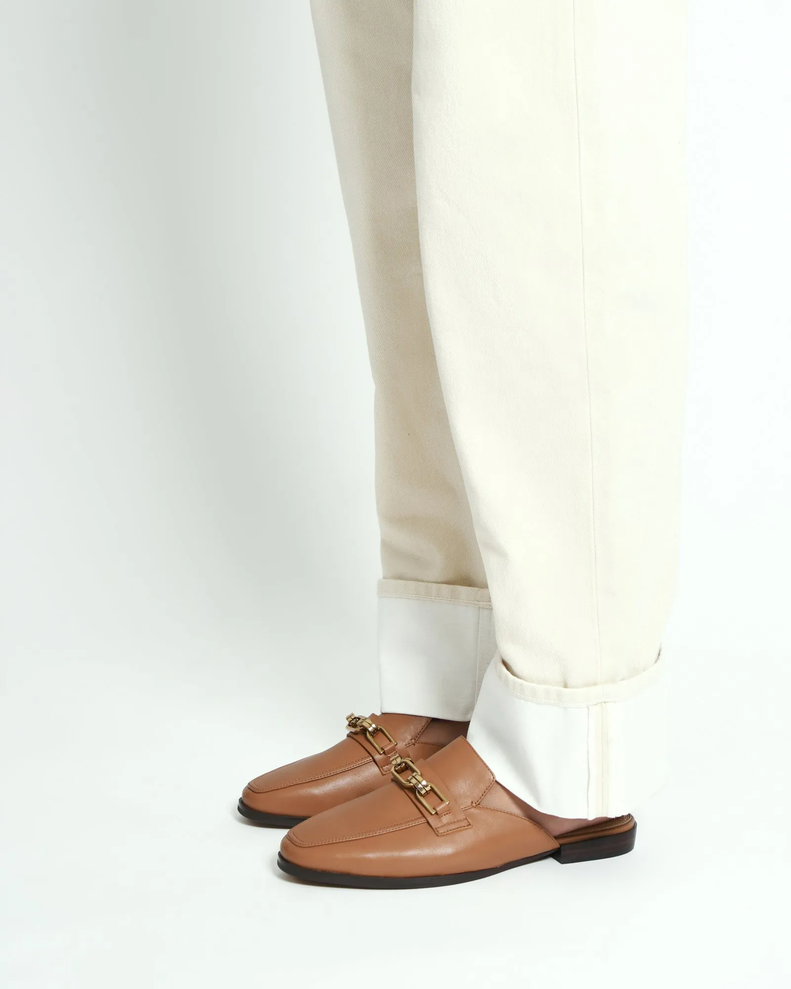 REIGN LOAFERS ECHTES BRAUNES LEDER