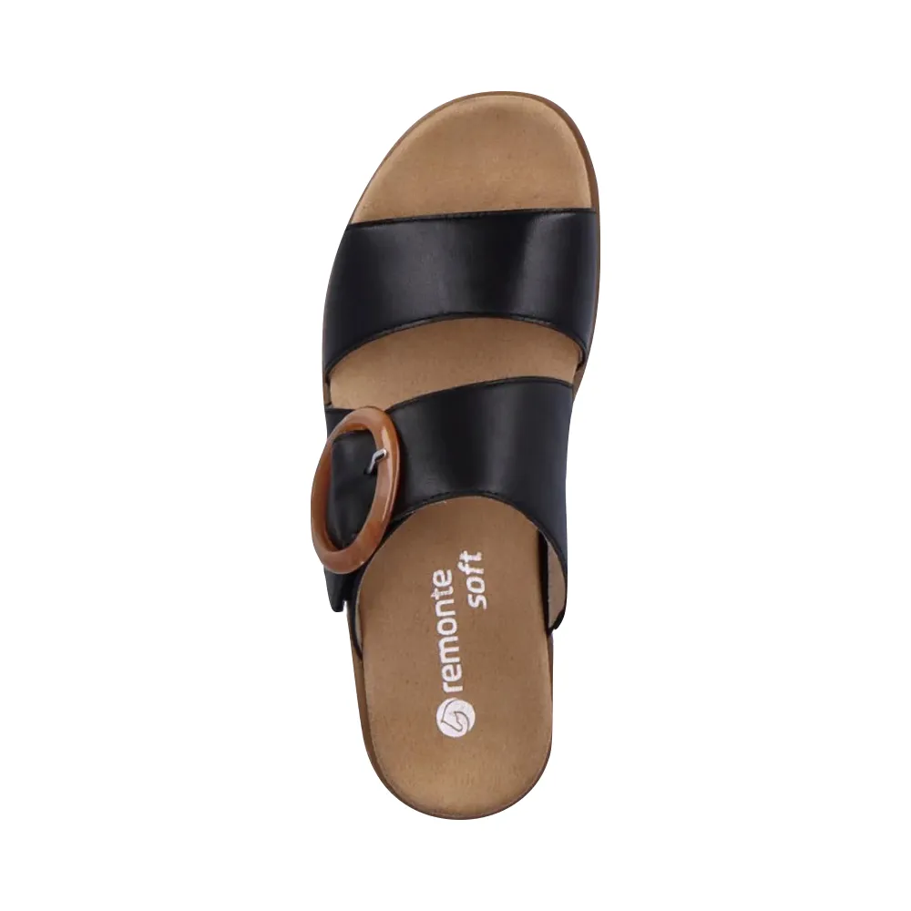 Remonte Damen Jocelyn 51 Plateau-Sandale in Schwarz