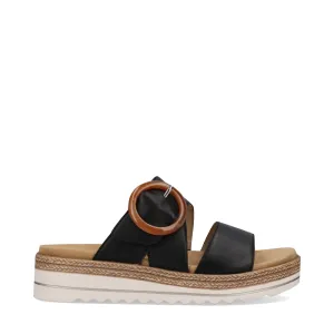 Remonte Damen Jocelyn 51 Plateau-Sandale in Schwarz