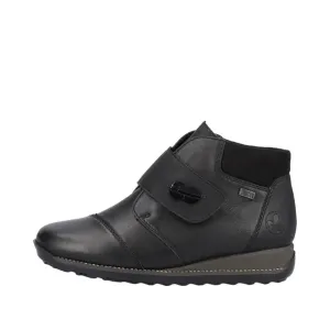 Rieker Schuhe 44255-00 Schwarze Klettverschluss RTex Knöchelstiefel