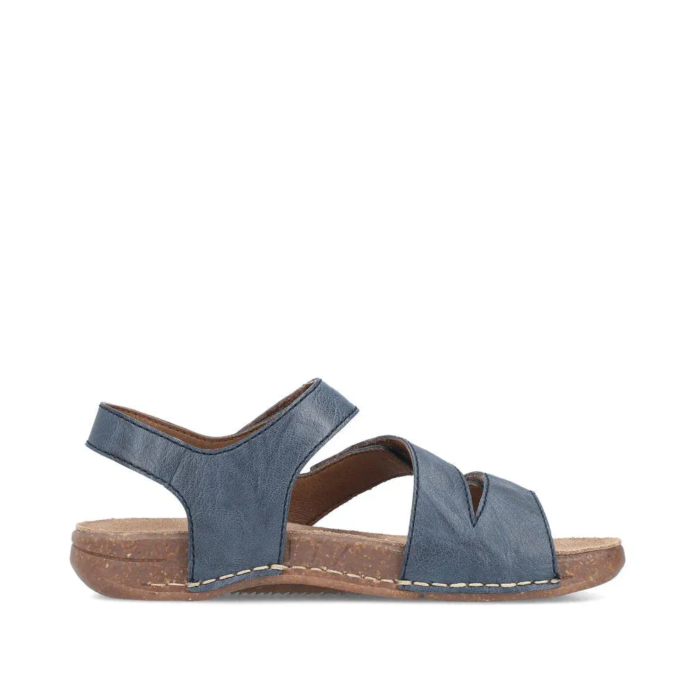 Rieker Schuhe 61402-12 Blau mit Klettverschluss