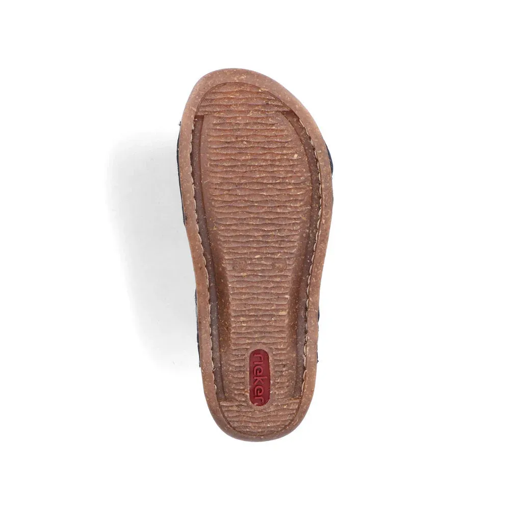 Rieker Schuhe 61402-12 Blau mit Klettverschluss