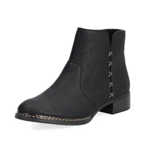 Rieker Schuhe 73475-00 Knöchelverschluss Schwarz/Rauch