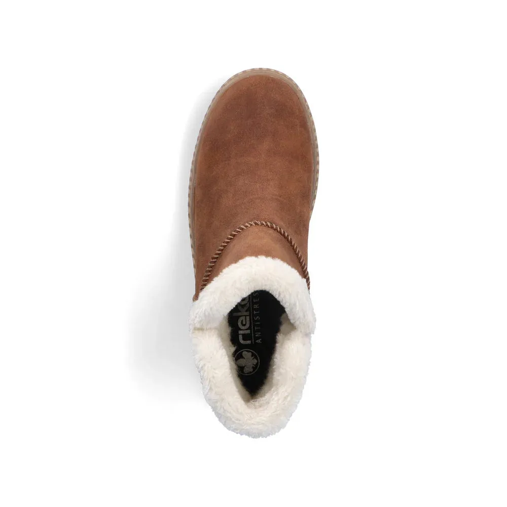 Rieker Schuhe 74260-25 Brandy Seitlicher Reißverschluss RTex