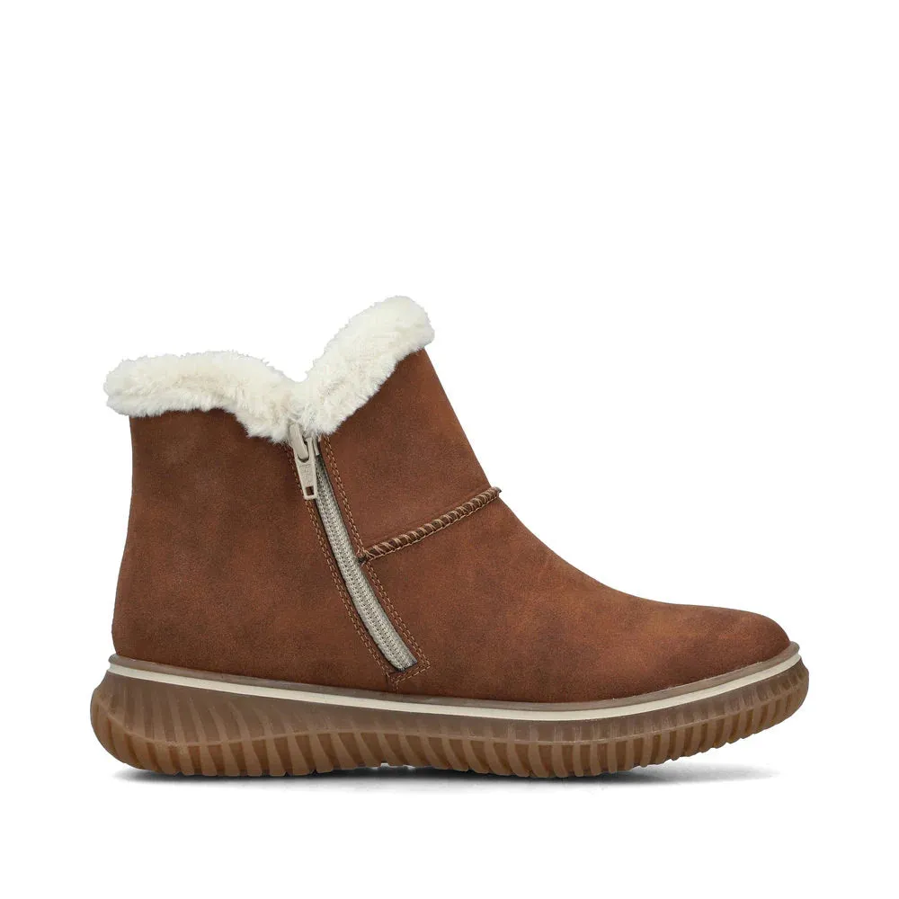 Rieker Schuhe 74260-25 Brandy Seitlicher Reißverschluss RTex