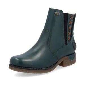 Rieker Schuhe 79653-12 Petrol Knöchelreißverschluss RTex