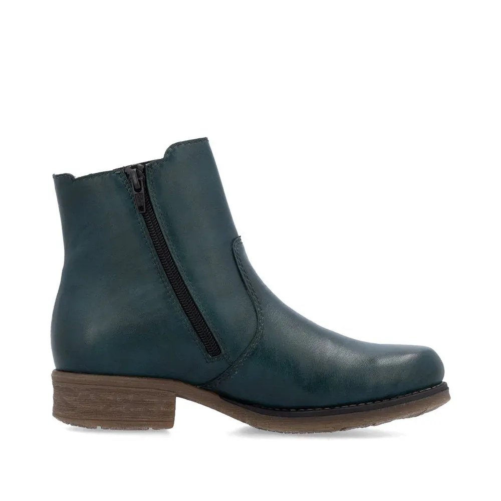 Rieker Schuhe 79653-12 Petrol Knöchelreißverschluss RTex