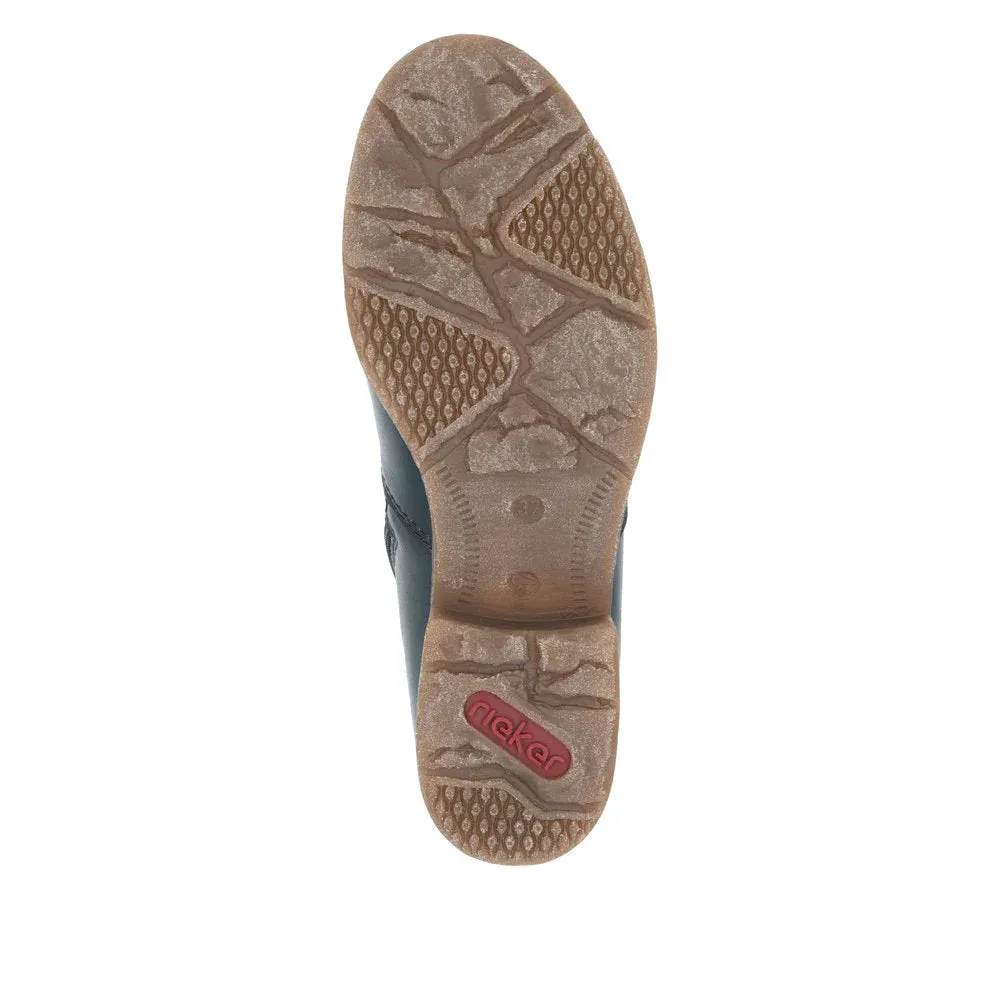 Rieker Schuhe 79653-12 Petrol Knöchelreißverschluss RTex