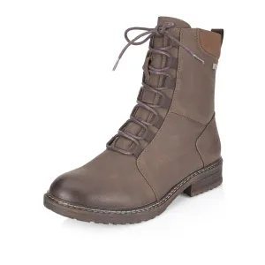 Rieker Schuhe 94720-25 Verblasstes Braun Knöchel Schnür-/Reißverschluss RTex