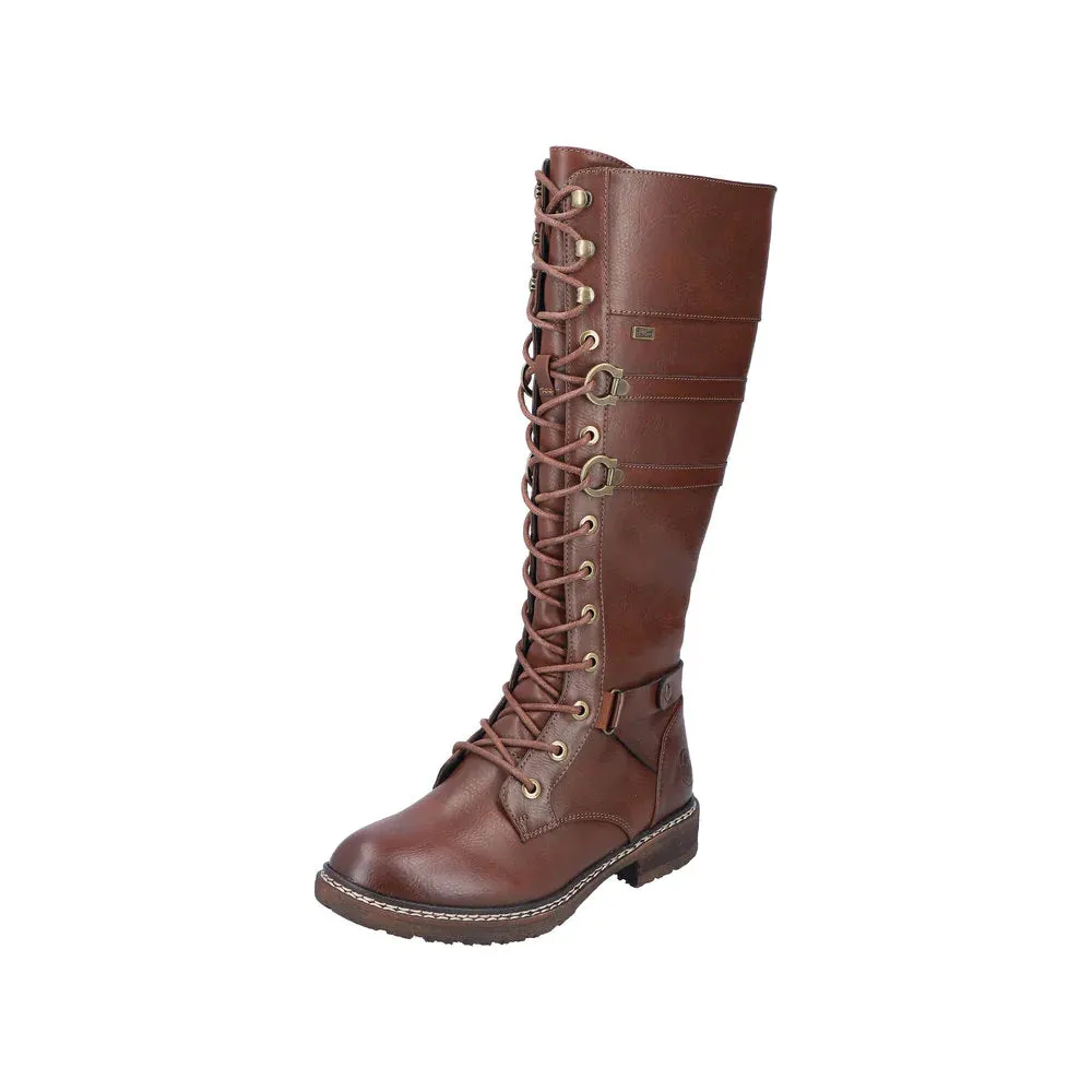 Rieker Schuhe 94732-24 Braun Hoch Schnür-/Seitlicher Reißverschluss RTex