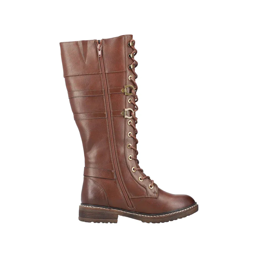 Rieker Schuhe 94732-24 Braun Hoch Schnür-/Seitlicher Reißverschluss RTex