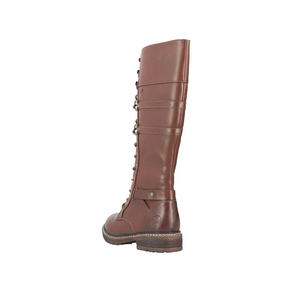 Rieker Schuhe 94732-24 Braun Hoch Schnür-/Seitlicher Reißverschluss RTex