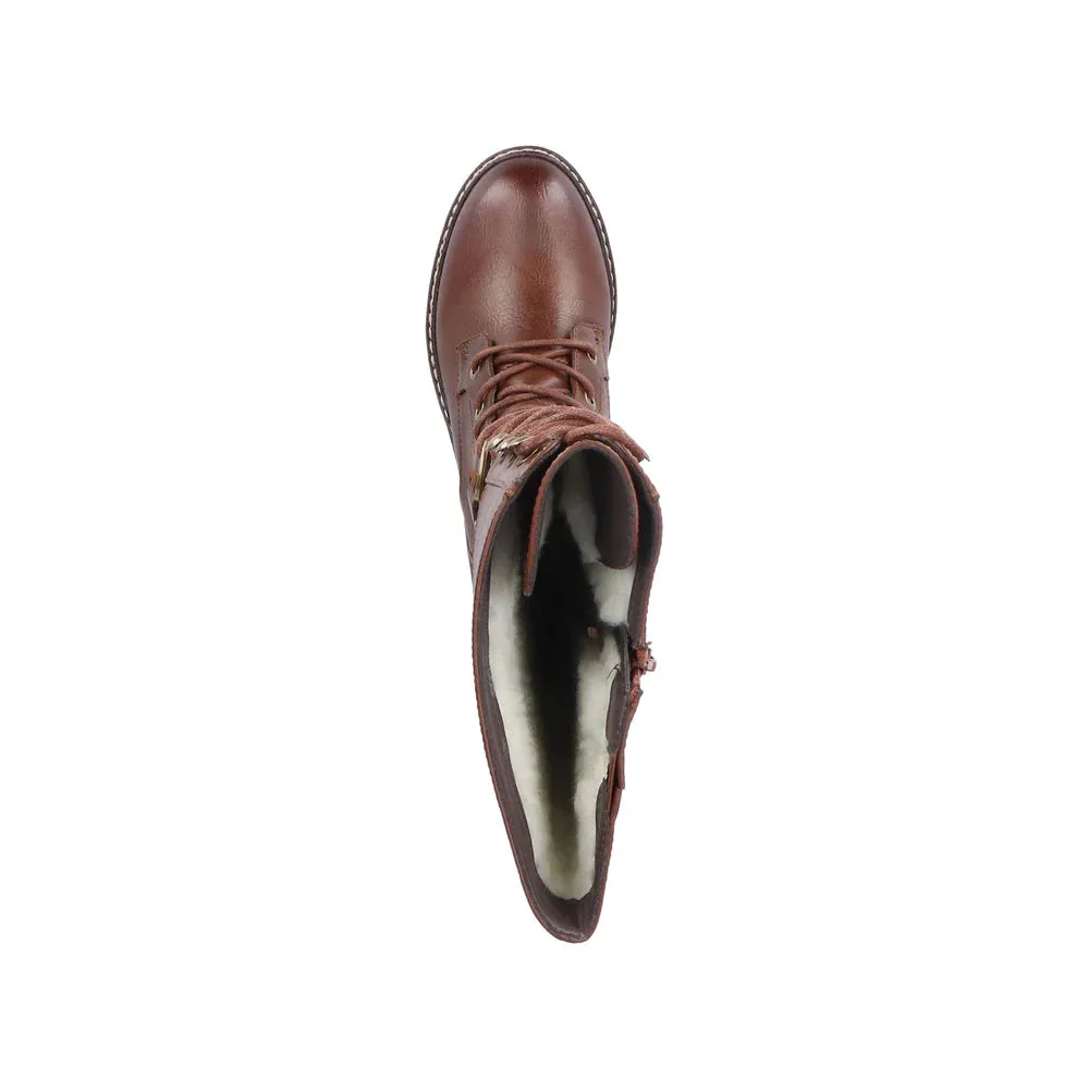 Rieker Schuhe 94732-24 Braun Hoch Schnür-/Seitlicher Reißverschluss RTex