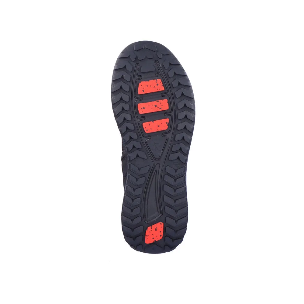 Rieker Schuhe U0171-25 Schwarz/Zigarrenbraun Schnürstiefel RTex