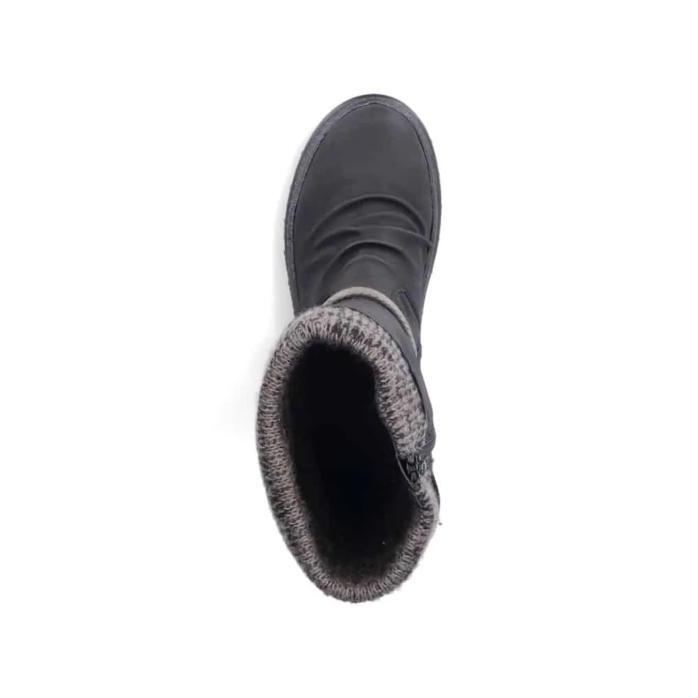 Rieker Schuhe X8283-00 Schwarz/Anthrazit Stiefelette RTex