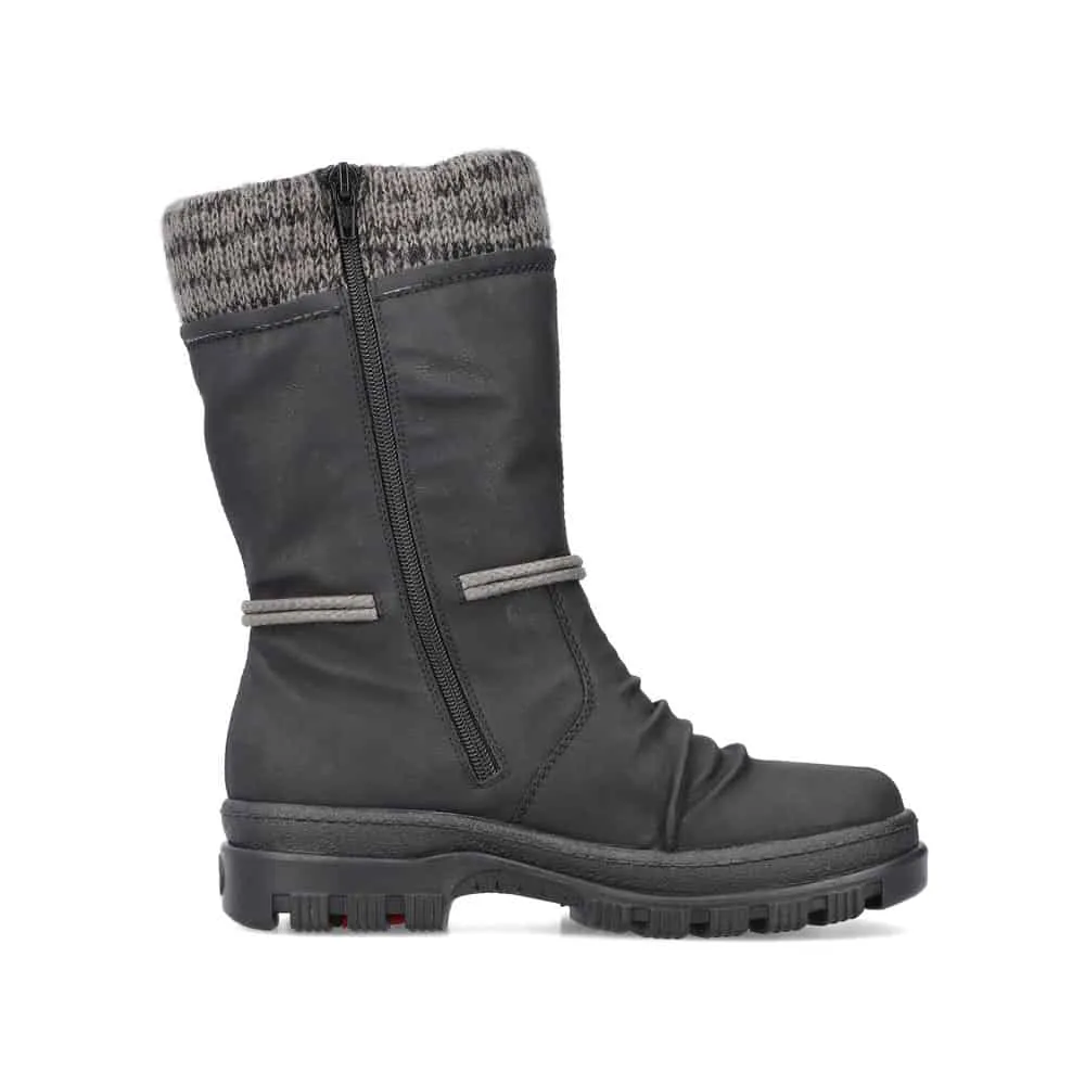 Rieker Schuhe X8283-00 Schwarz/Anthrazit Stiefelette RTex