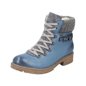Rieker Schuhe Y9131-15 Blau Grau Manschette RTex