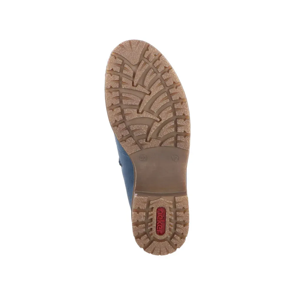 Rieker Schuhe Y9131-15 Blau Grau Manschette RTex