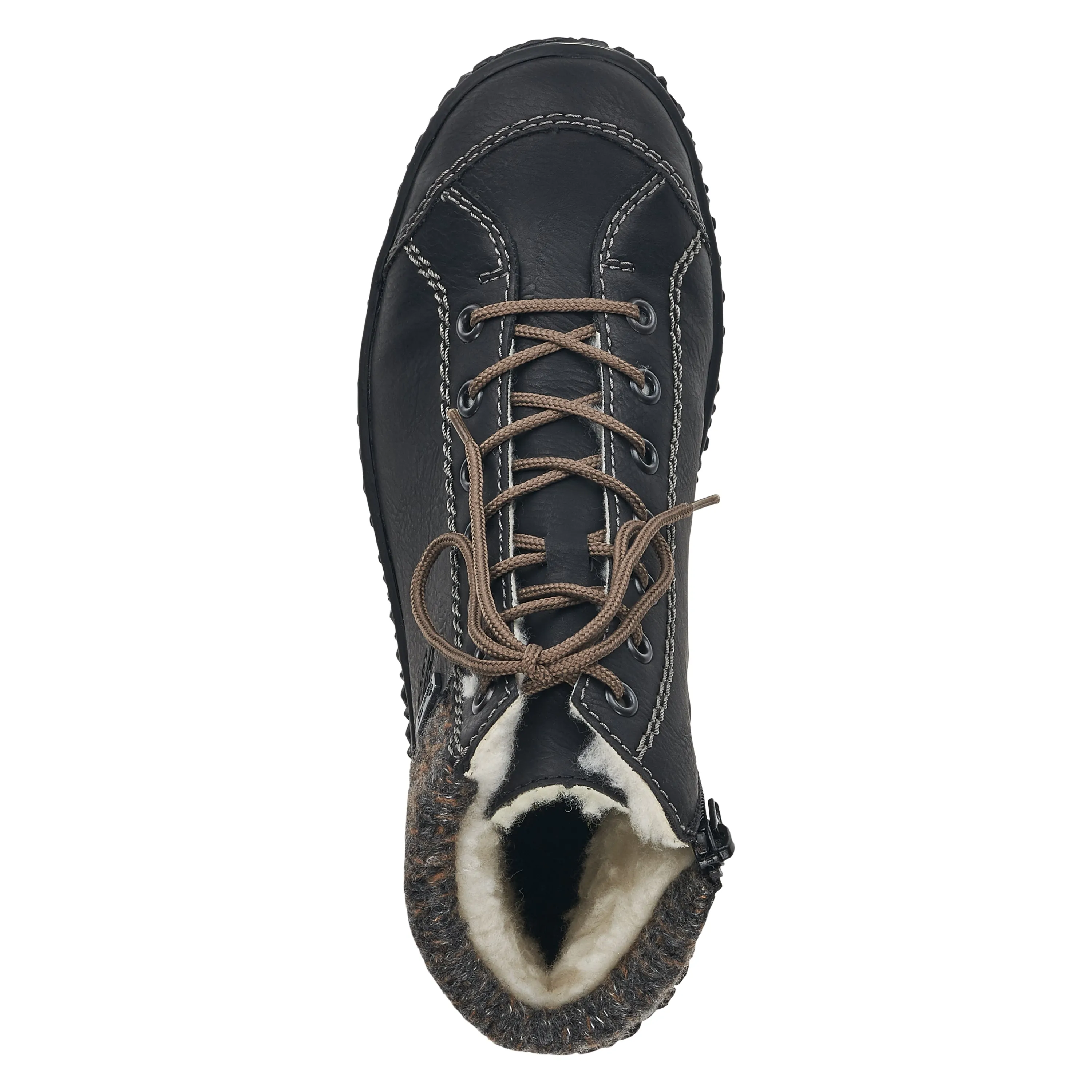 Rieker Schuhe Z4243-01 Schnürbund Strickmanschette RTex