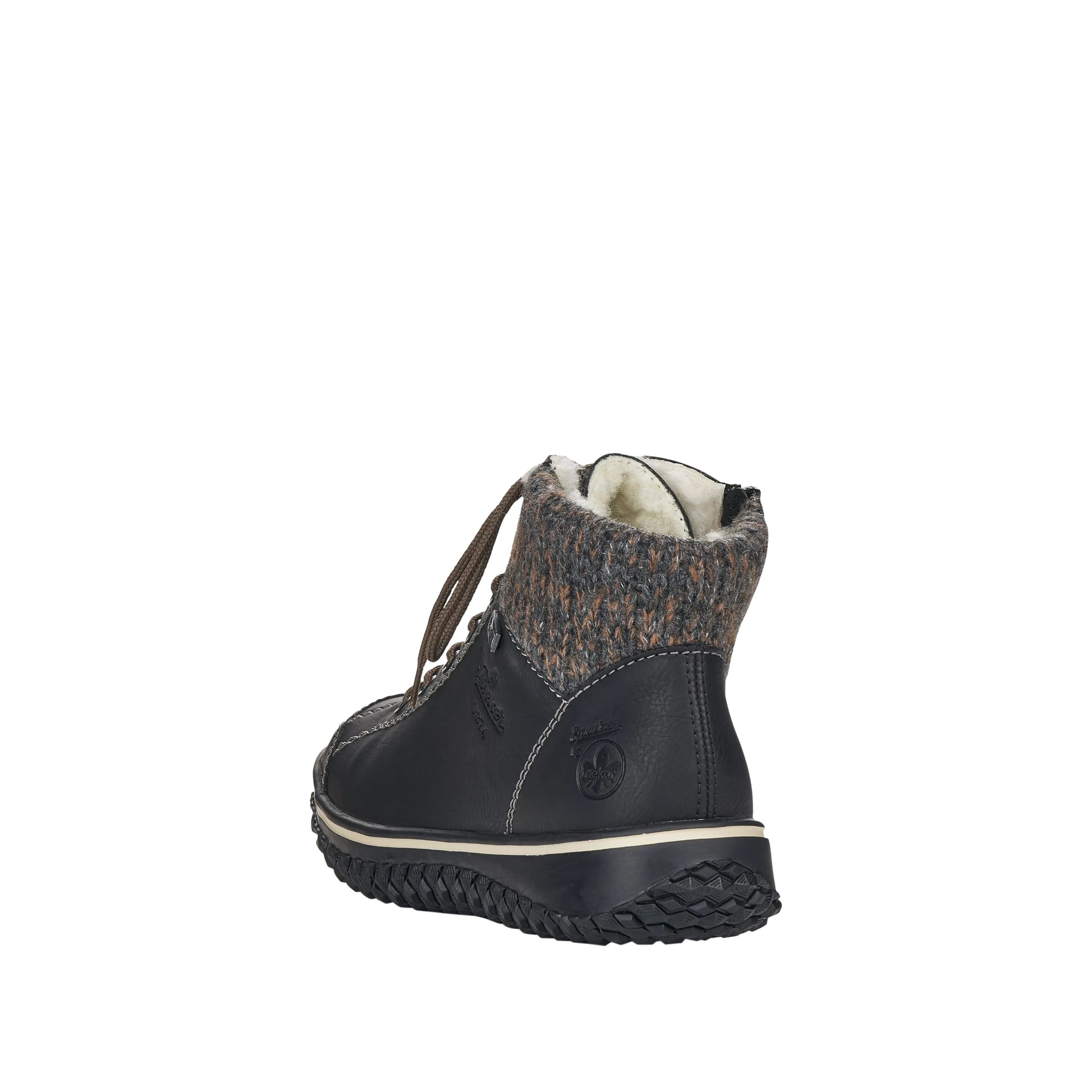 Rieker Schuhe Z4243-01 Schnürbund Strickmanschette RTex