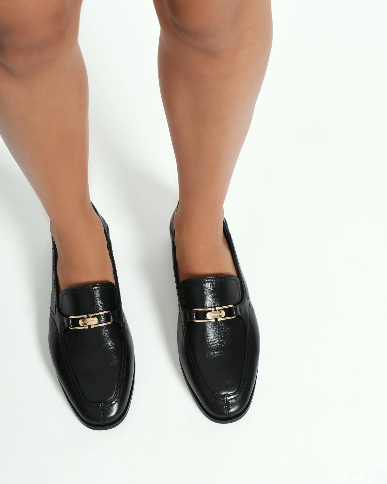 RILEY LOAFERS SCHWARZES KNITTERLEDER
