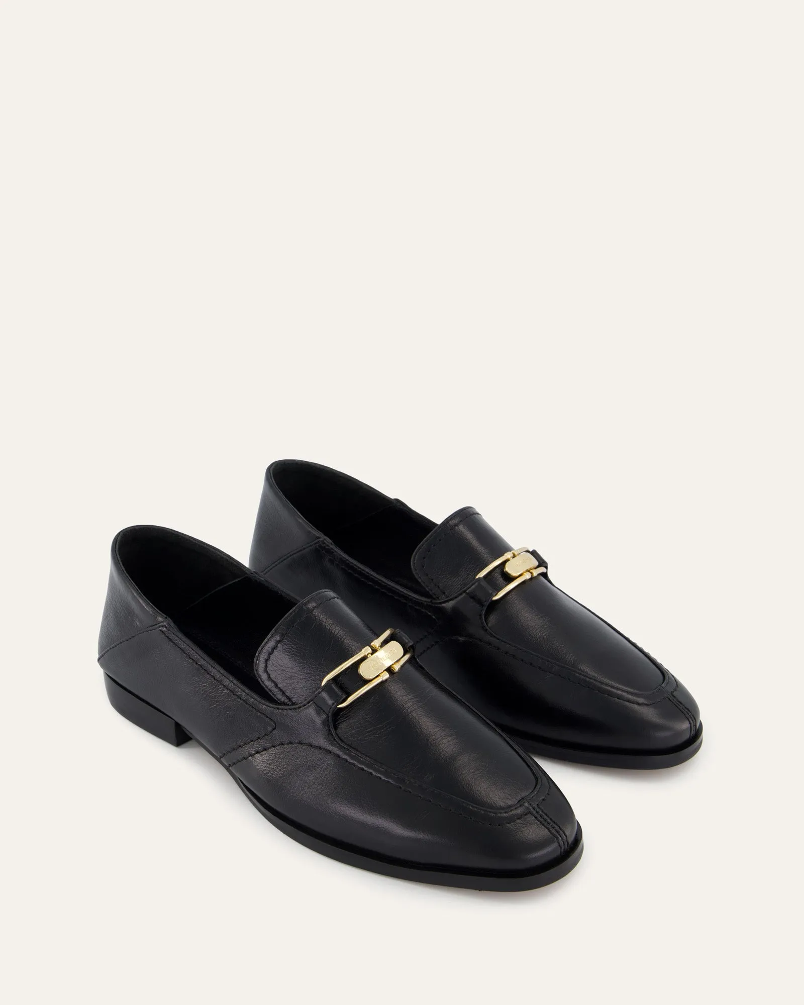 RILEY LOAFERS SCHWARZES KNITTERLEDER