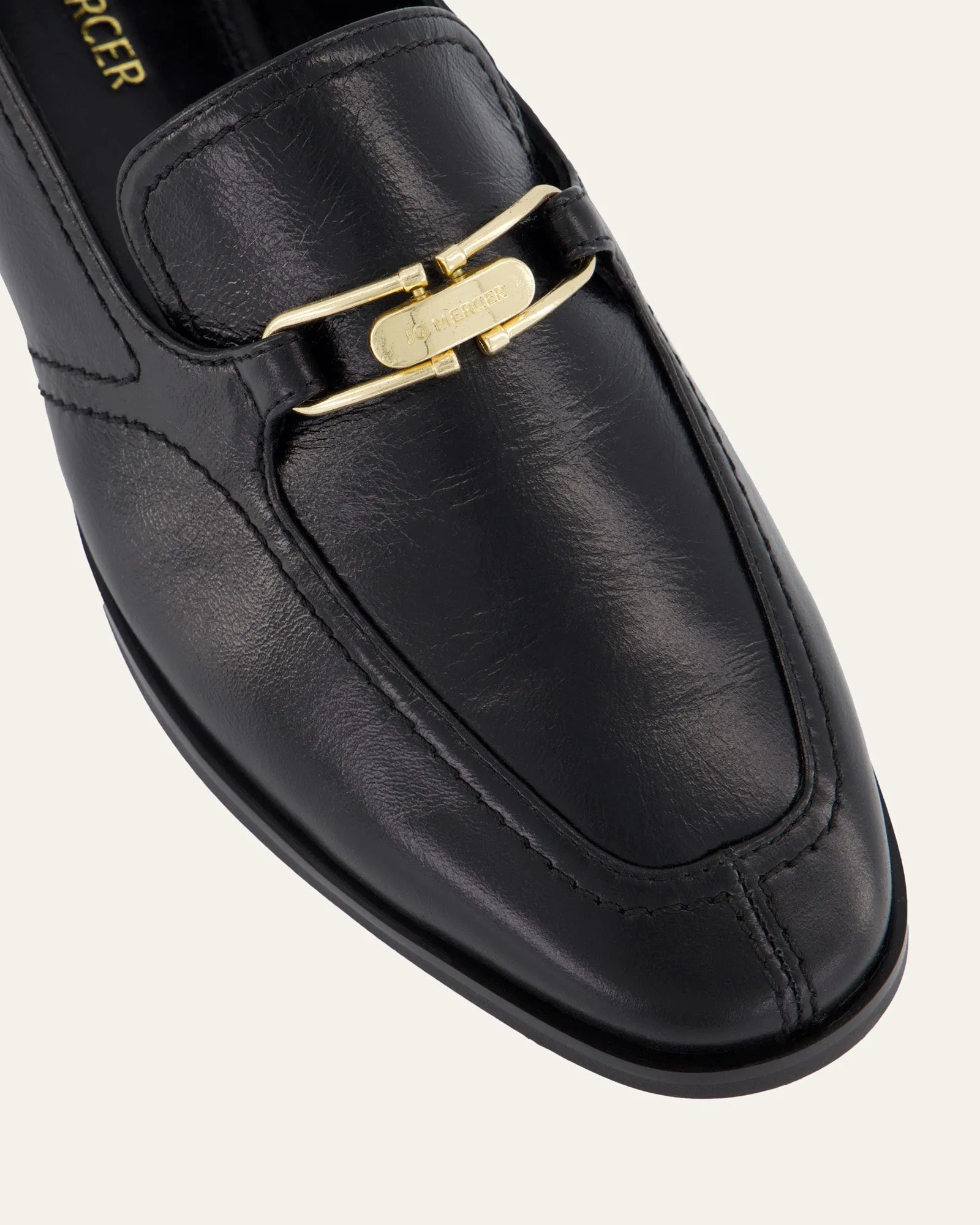 RILEY LOAFERS SCHWARZES KNITTERLEDER