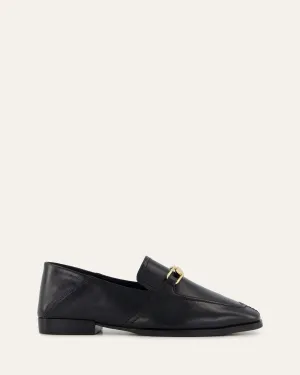 RILEY LOAFERS SCHWARZES KNITTERLEDER
