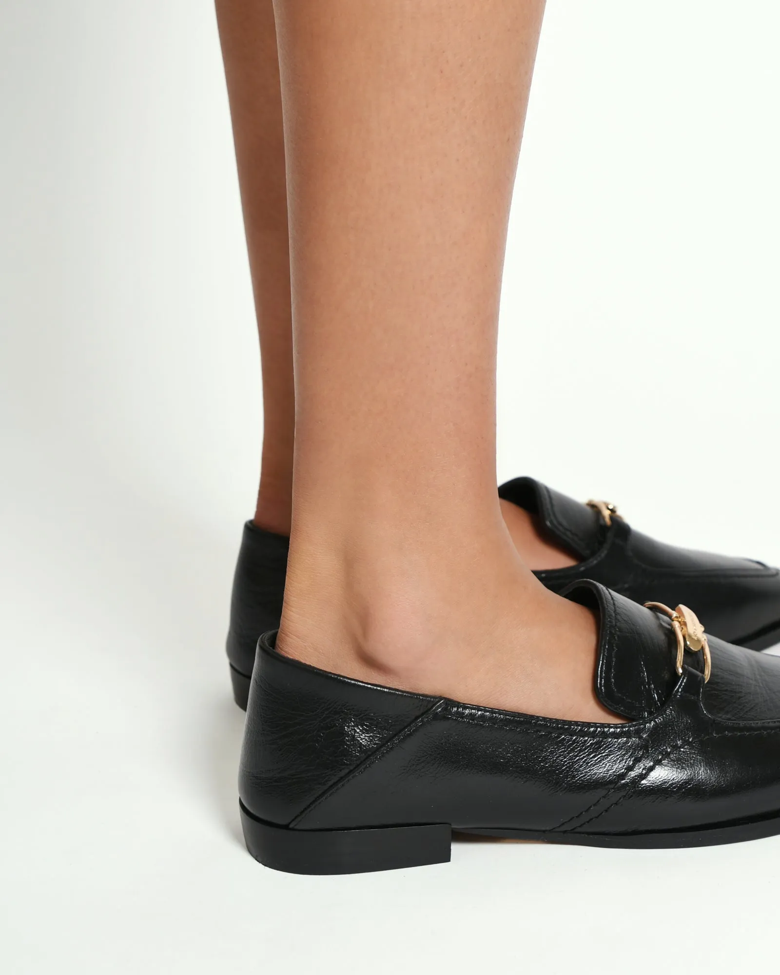 RILEY LOAFERS SCHWARZES KNITTERLEDER