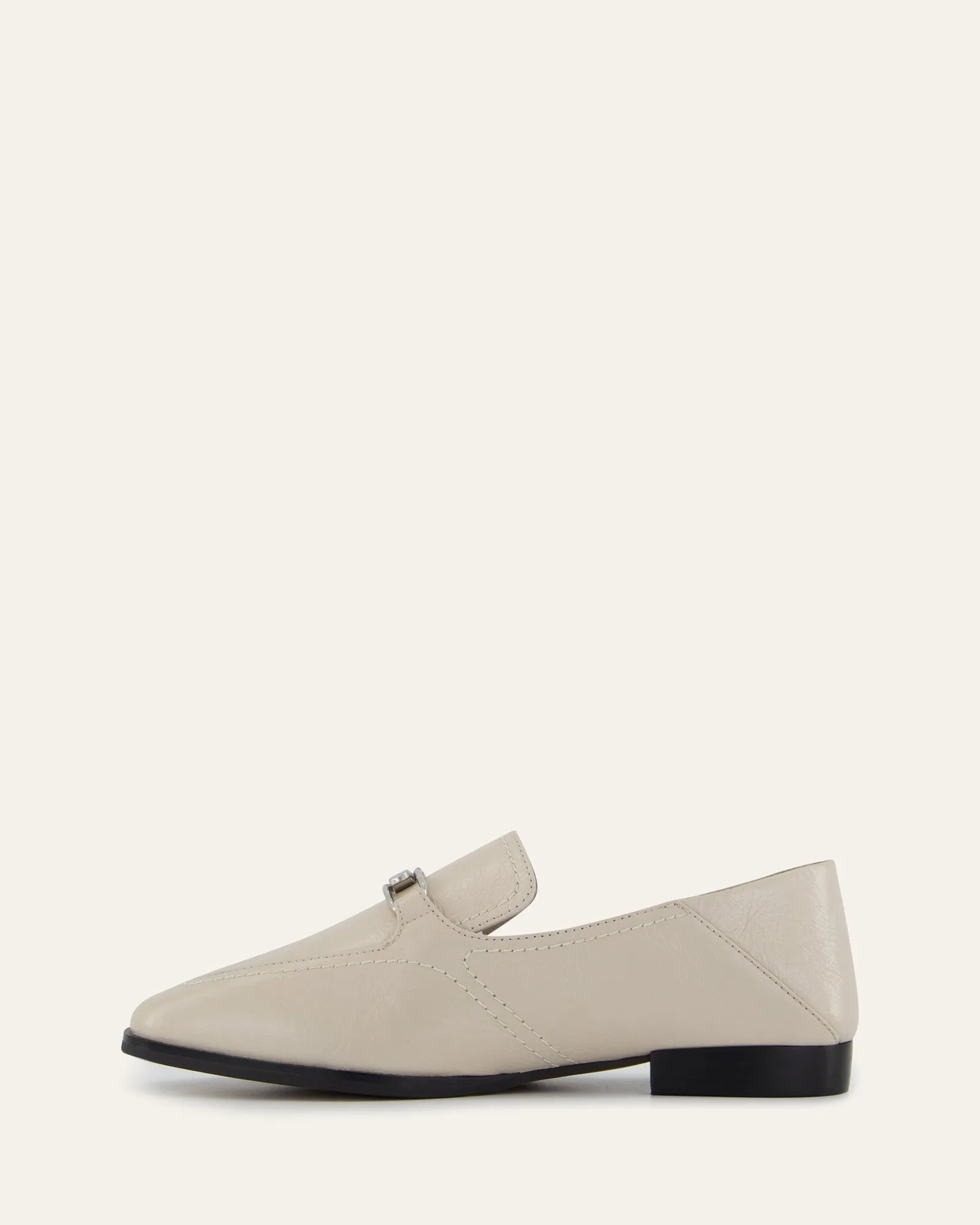 RILEY LOAFERS KNITTERLEDER IN BEIGE
