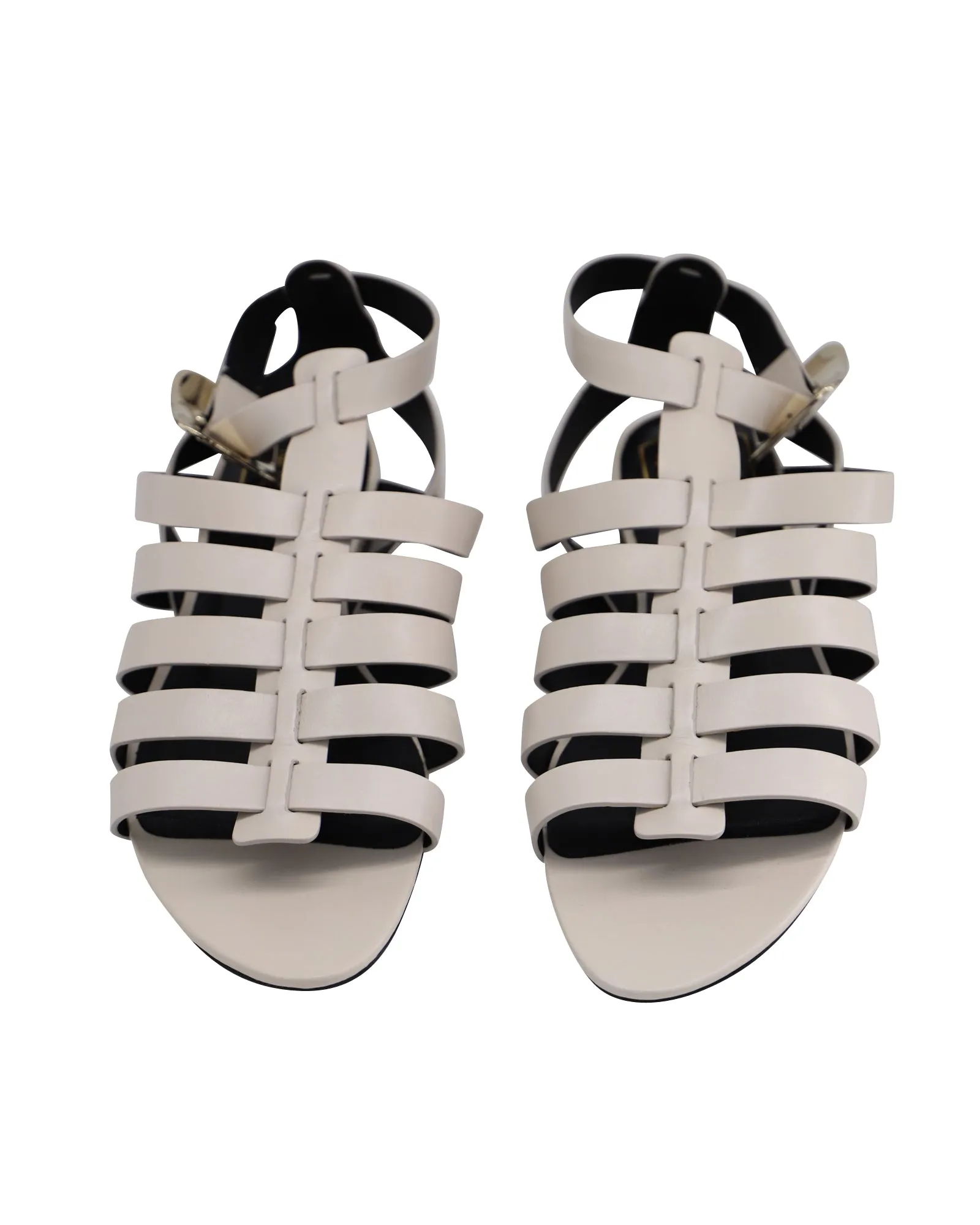 Roger Vivier Gladiatoren-Sandalen in Weißem Leder Schuhe_Roger-Vivier