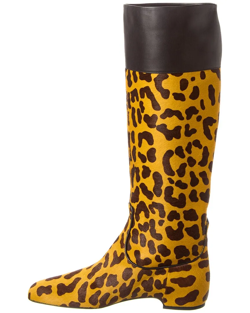 Roger Vivier Stiefeletten aus Haarvelours & Leder